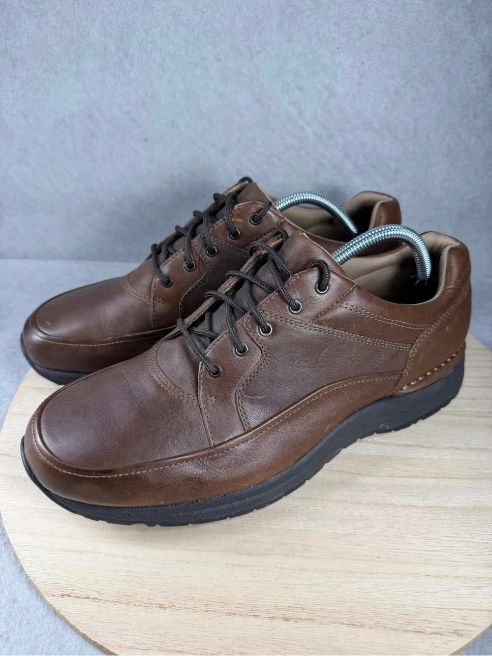 Rockport EdgeHill APM33603 Mens Brown Leather Walking Shoes Vibram NWOB Sz 10.5W